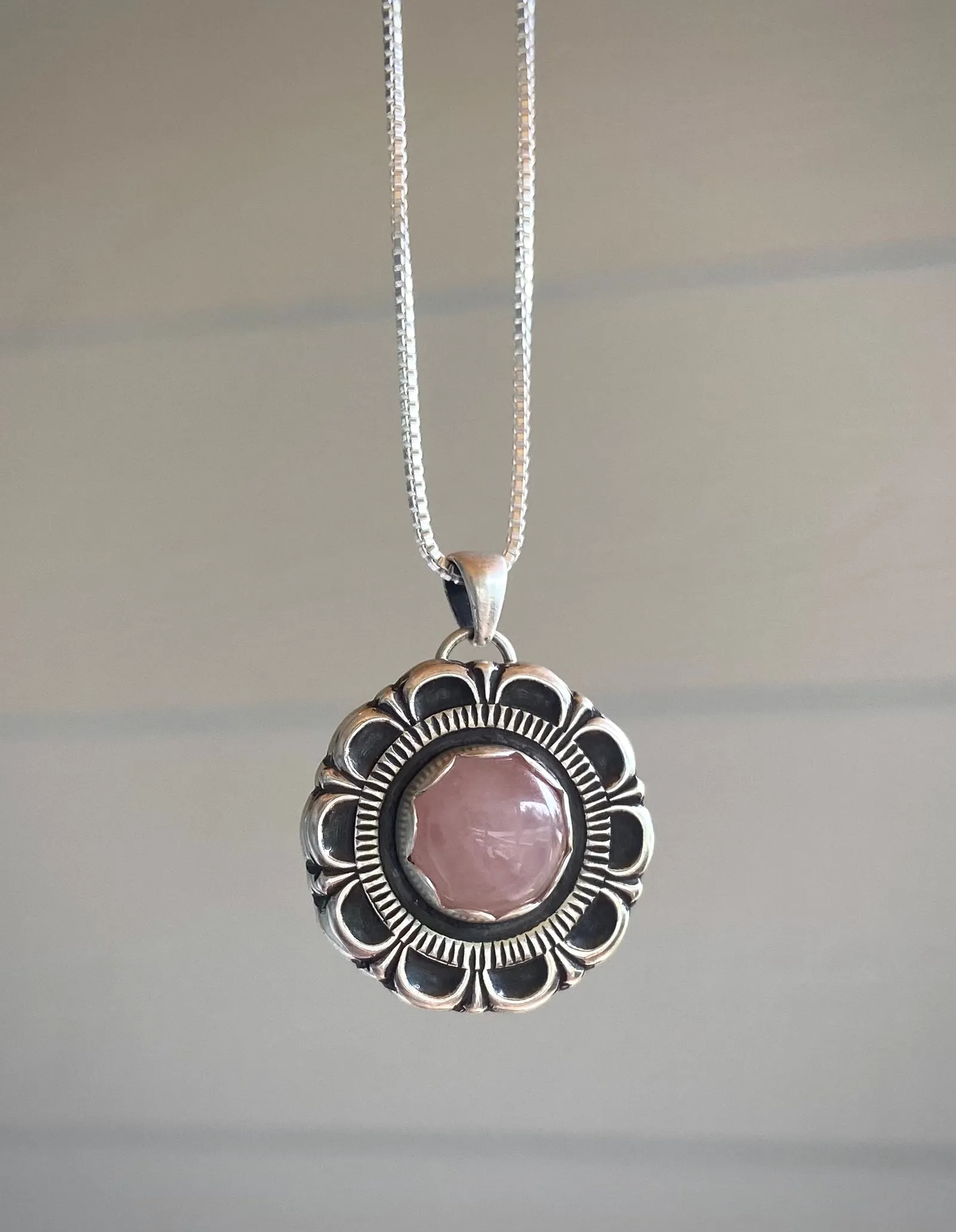Rose Quartz Bloom Pendant