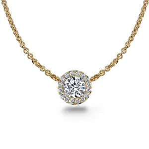 Round Brilliant Cut Diamond Necklace