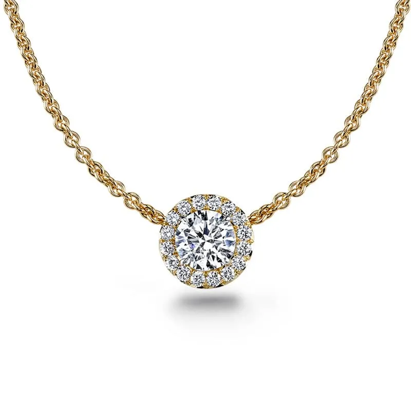Round Brilliant Cut Diamond Necklace