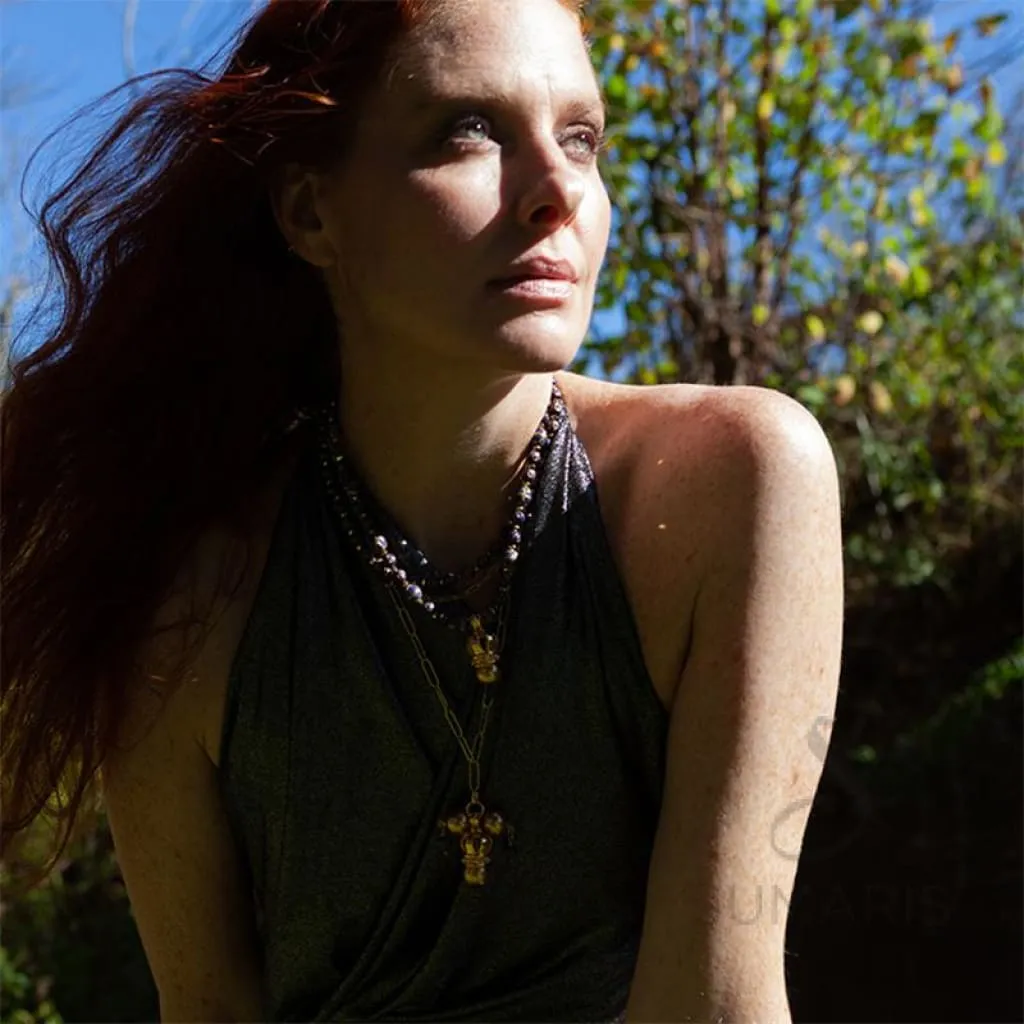 ROYAL BLUE CROWNS LIMITED EDITION STATEMENT NECKLACE