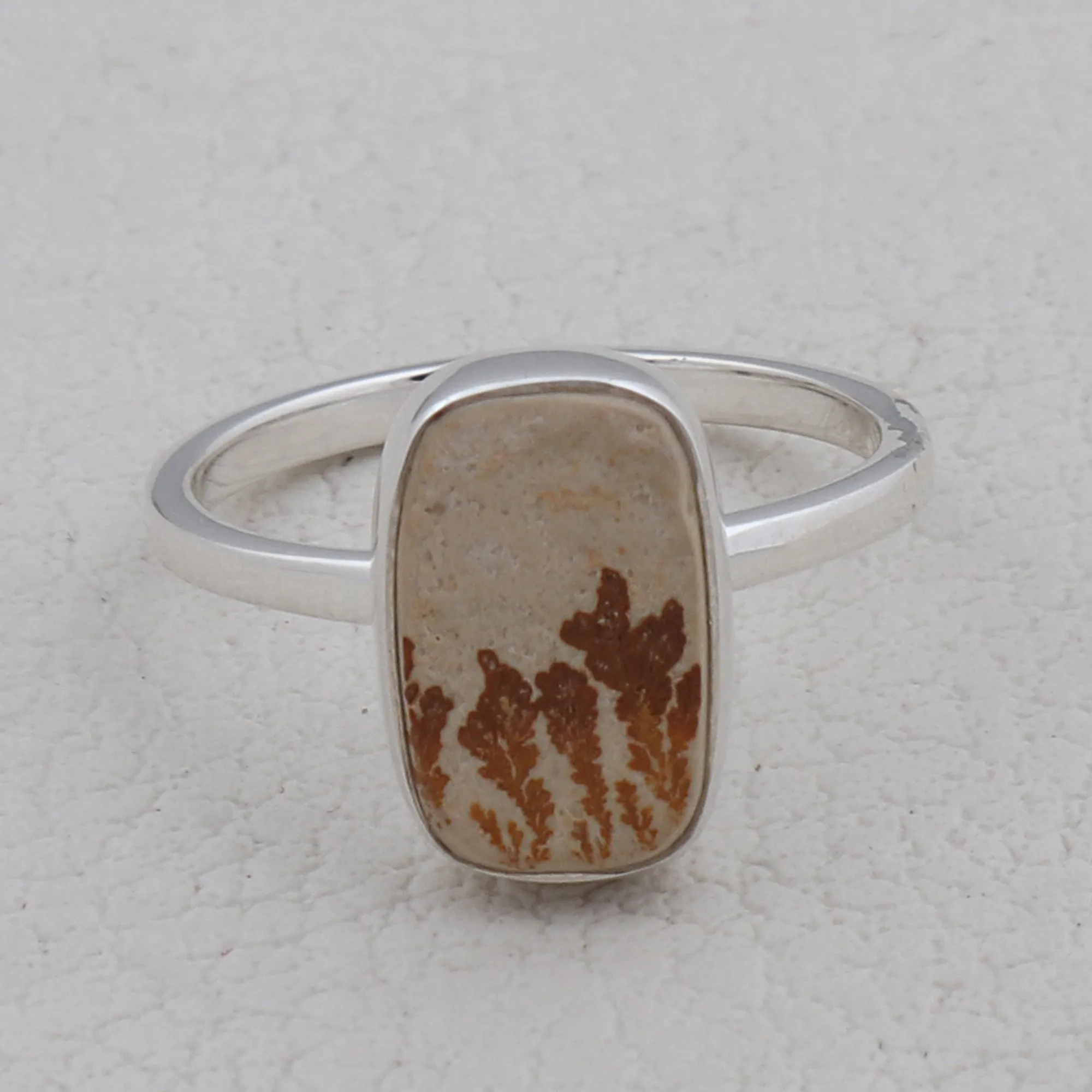 Russian Dendritic Opal Silver Ring