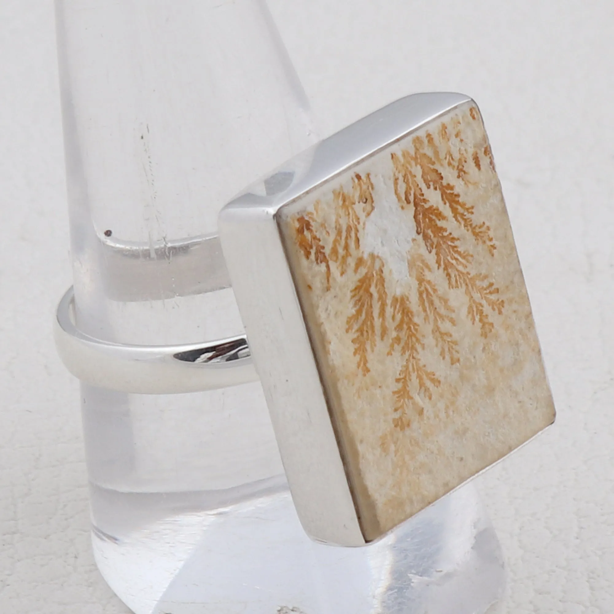 Russian Dendritic Opal Silver Ring