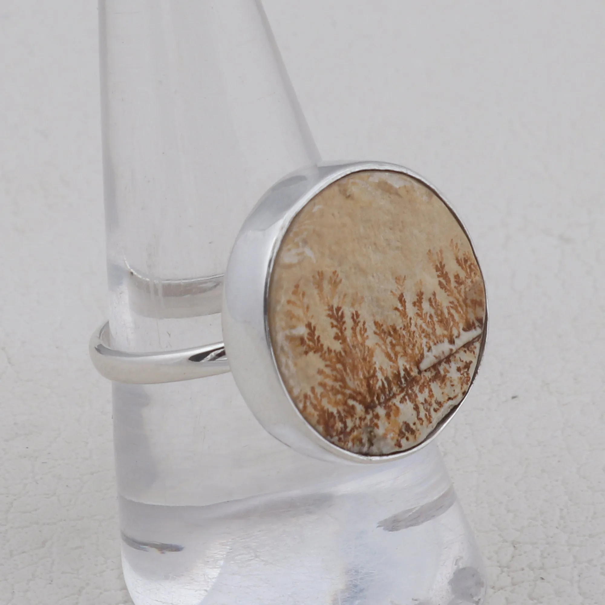 Russian Dendritic Opal Silver Ring