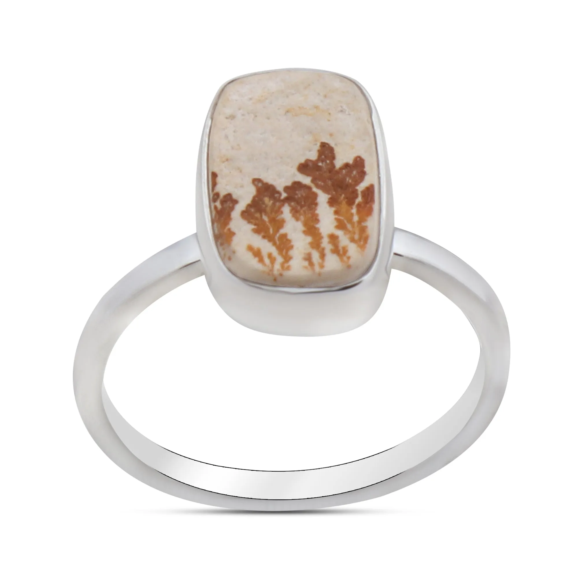Russian Dendritic Opal Silver Ring