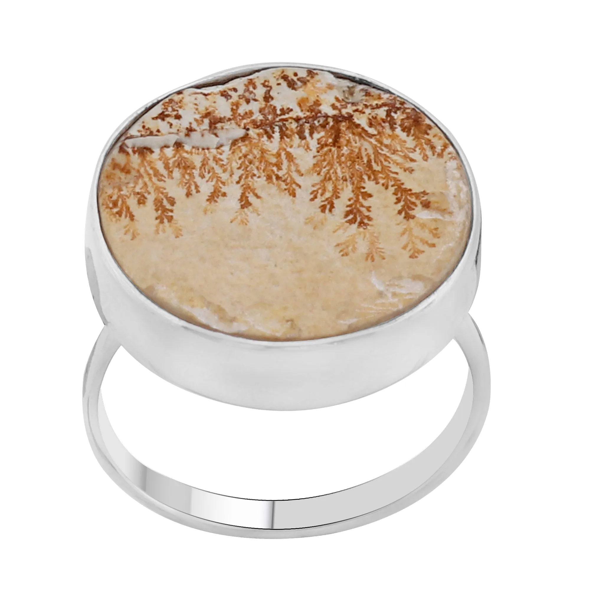 Russian Dendritic Opal Silver Ring