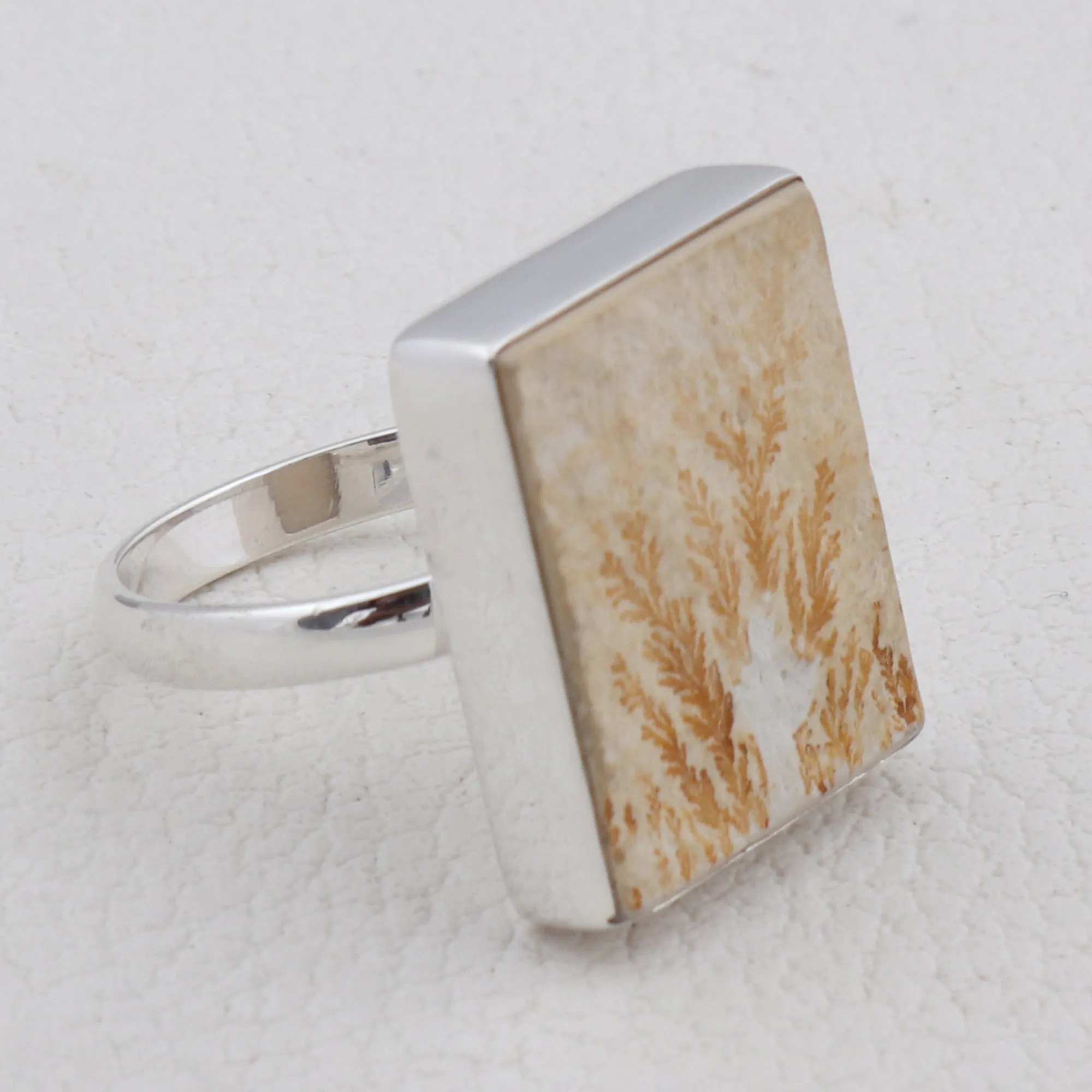 Russian Dendritic Opal Silver Ring