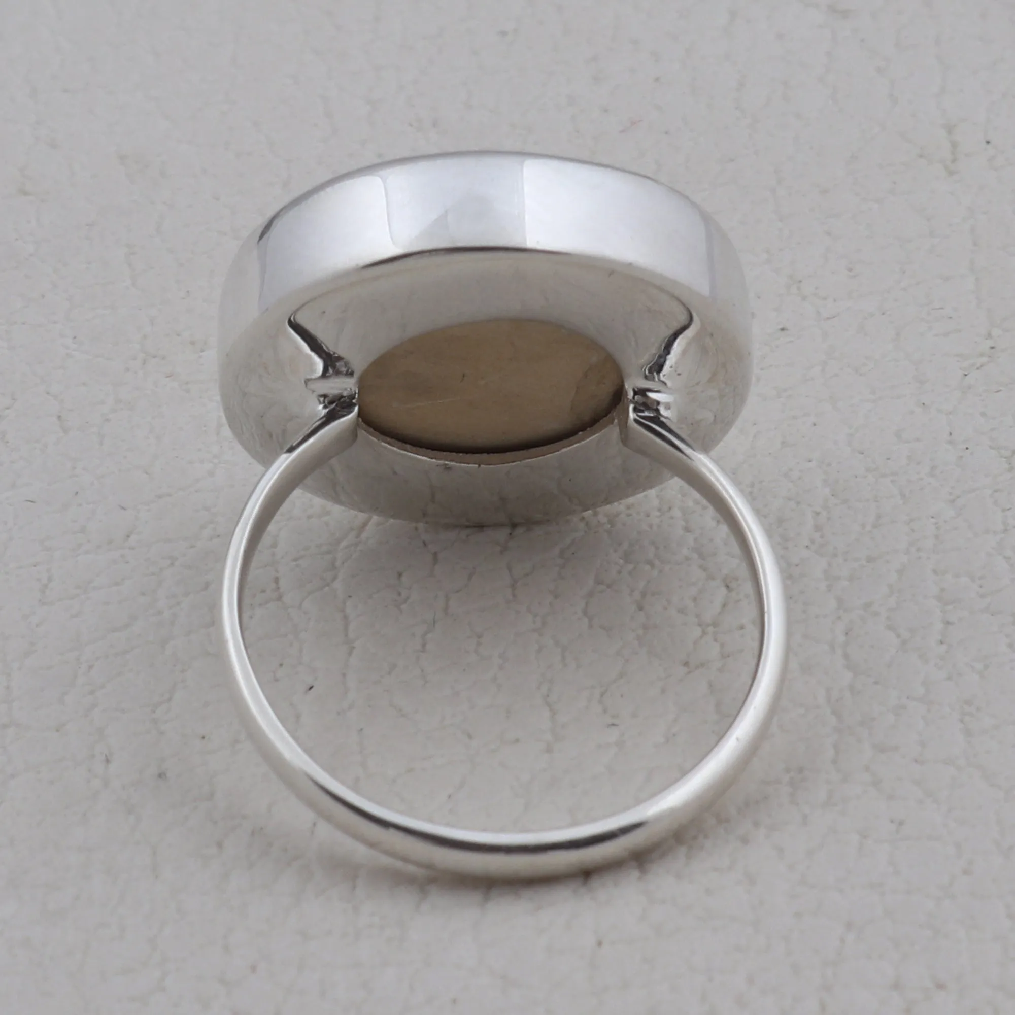 Russian Dendritic Opal Silver Ring