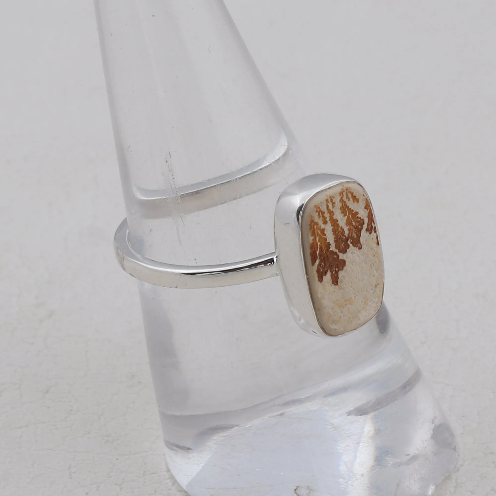 Russian Dendritic Opal Silver Ring