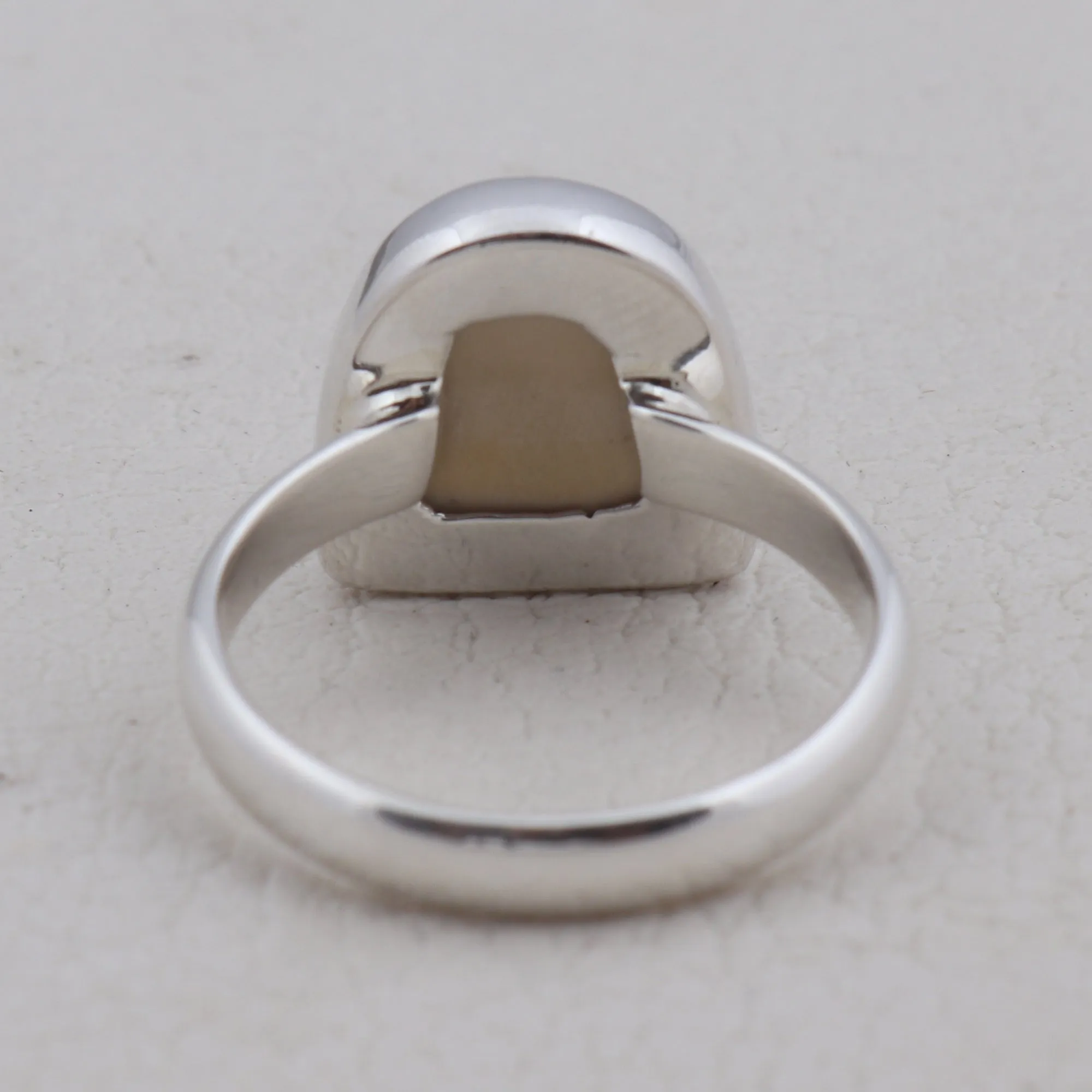 Russian Dendritic Opal Silver Ring