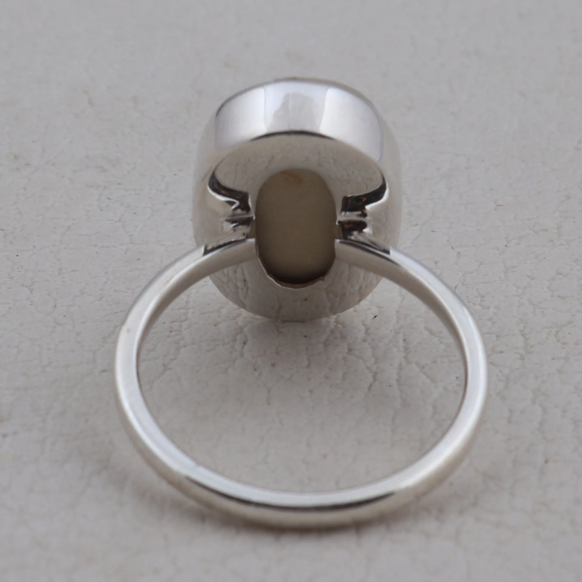 Russian Dendritic Opal Silver Ring