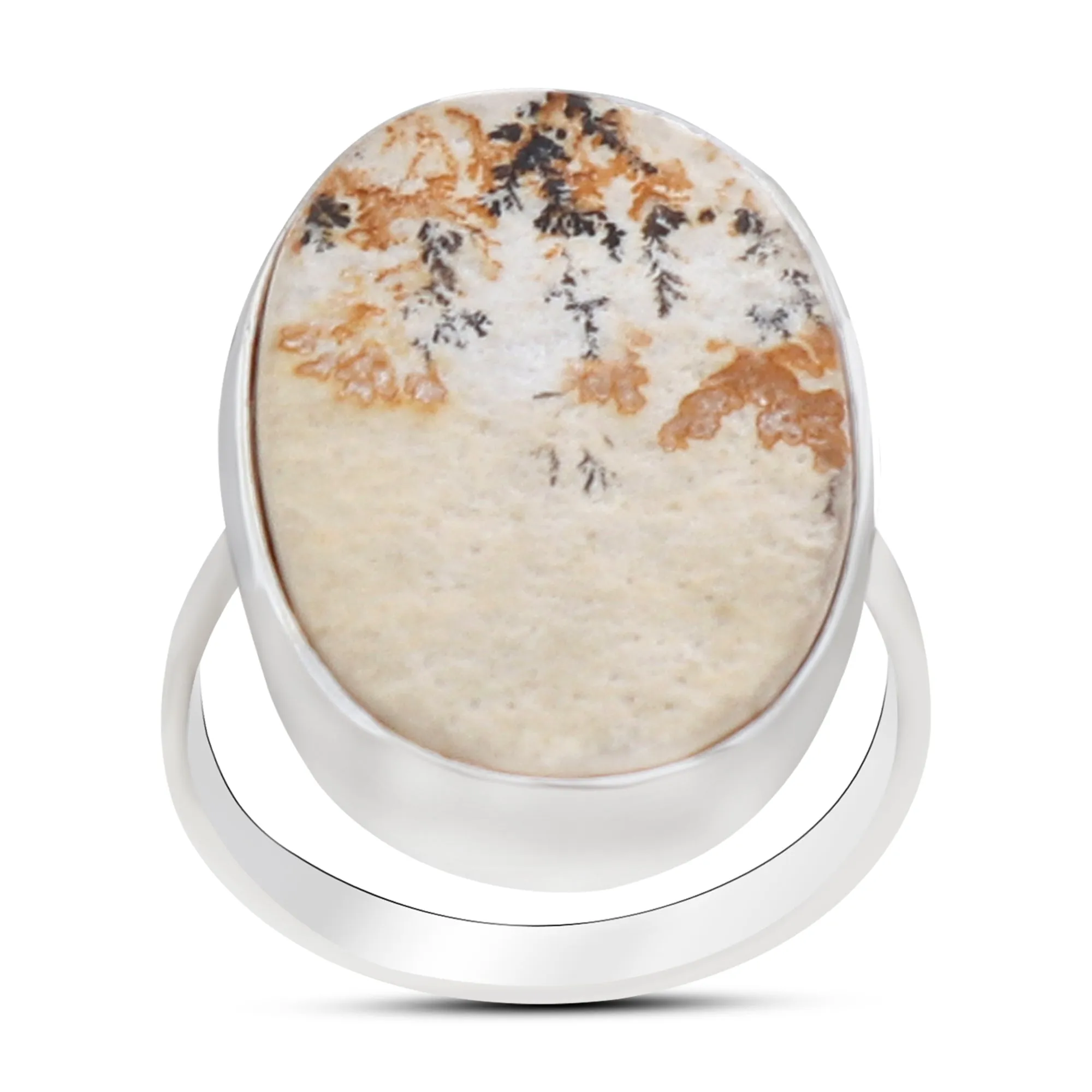 Russian Dendritic Opal Silver Ring