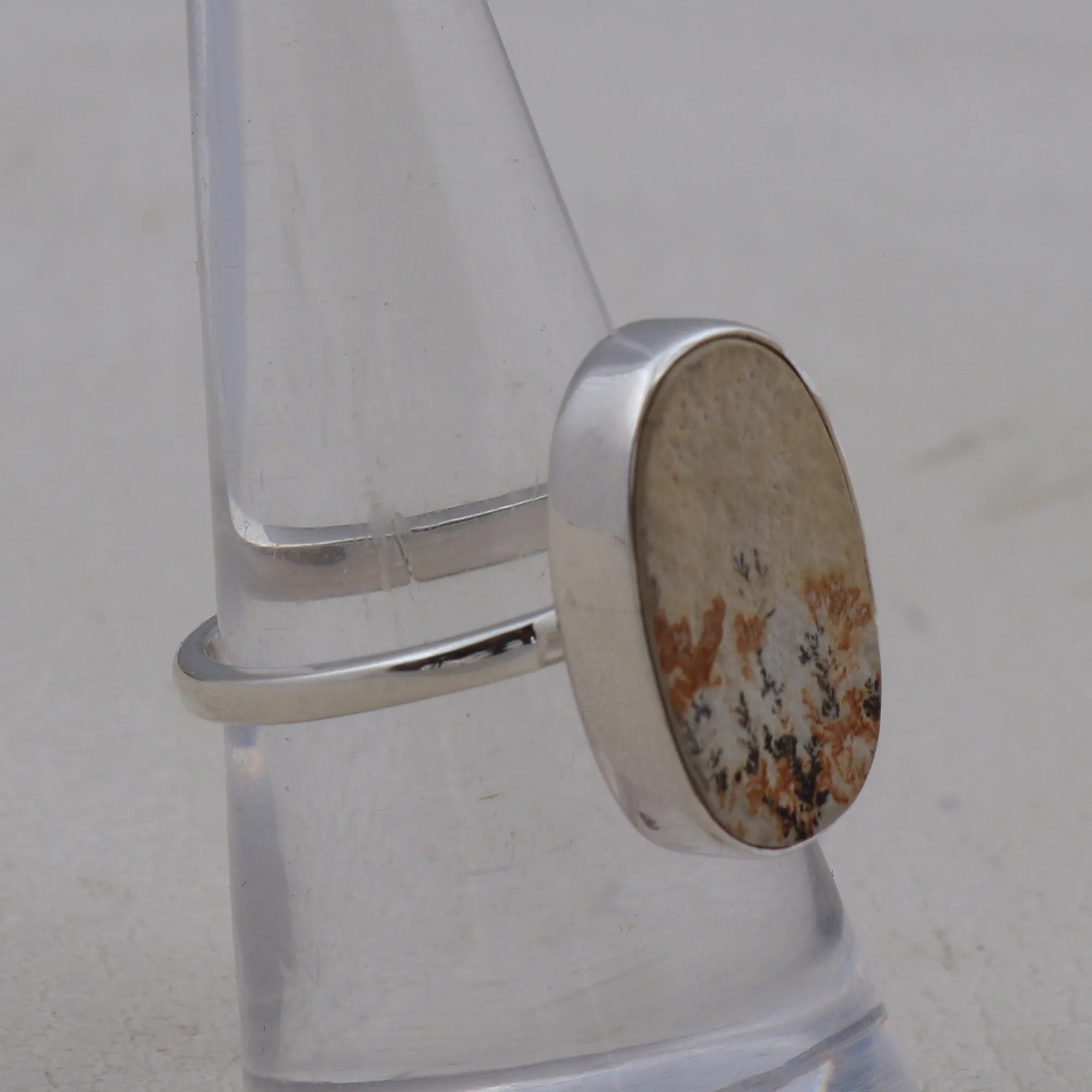 Russian Dendritic Opal Silver Ring
