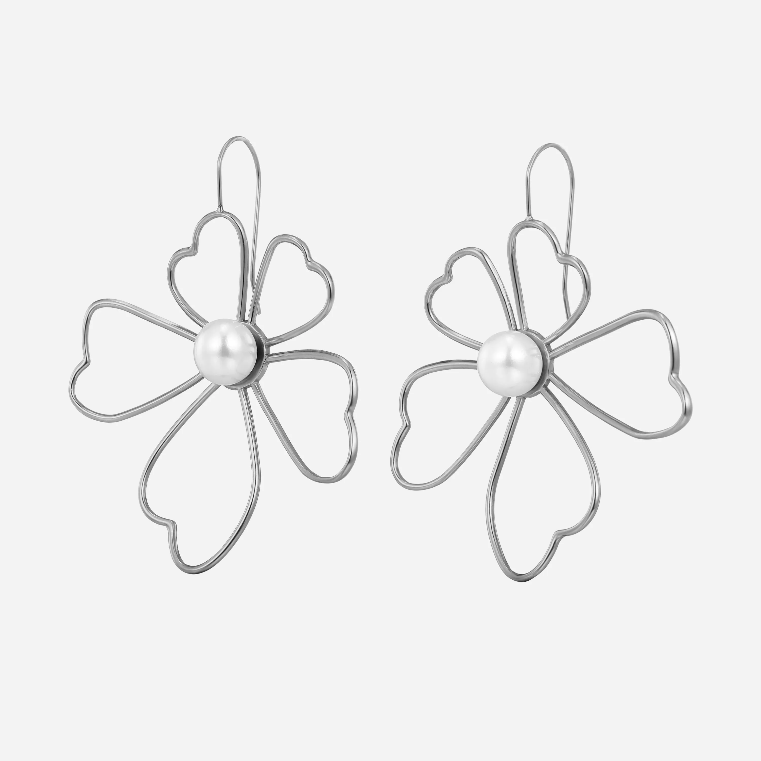 Ruth Statement Earrings - Silver