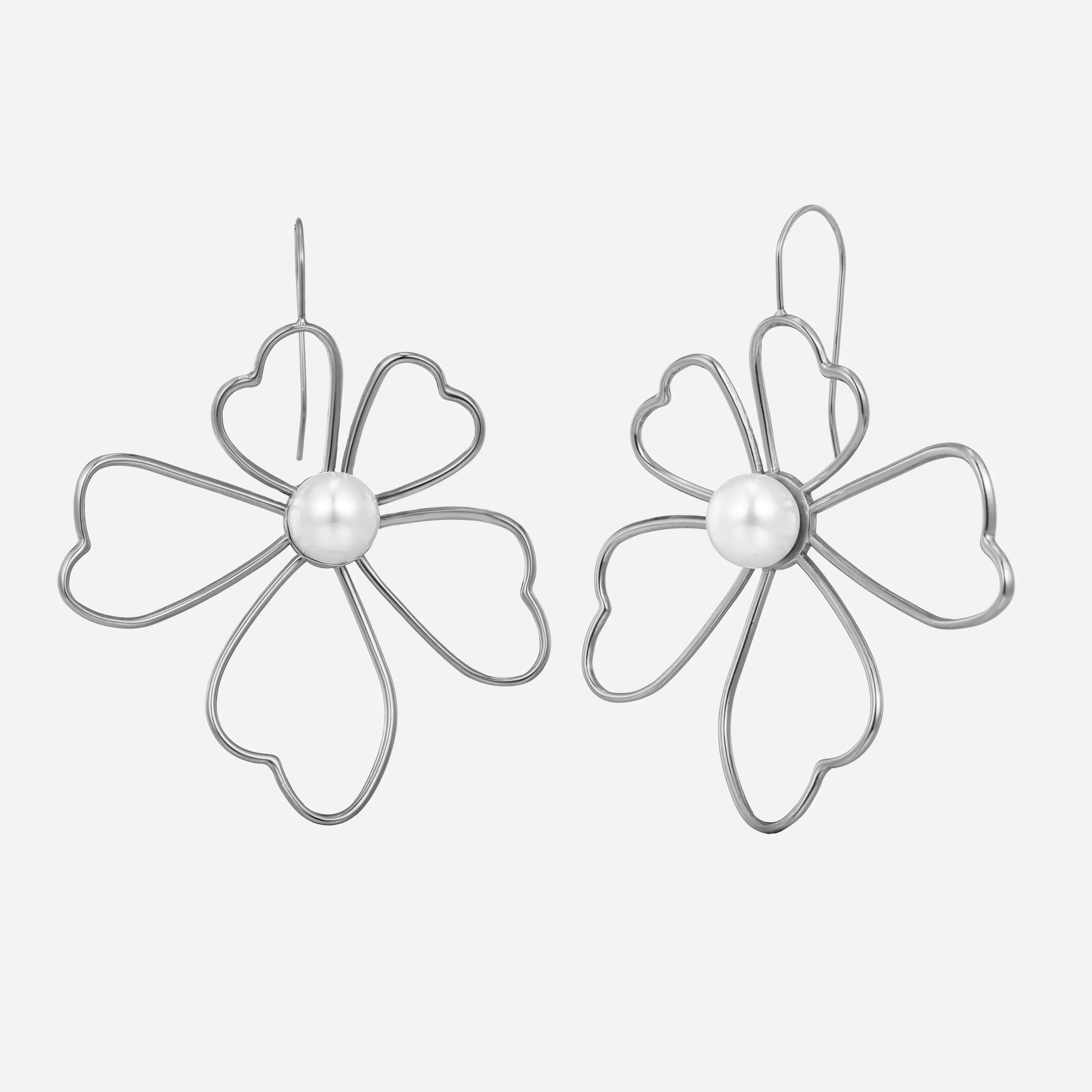 Ruth Statement Earrings - Silver