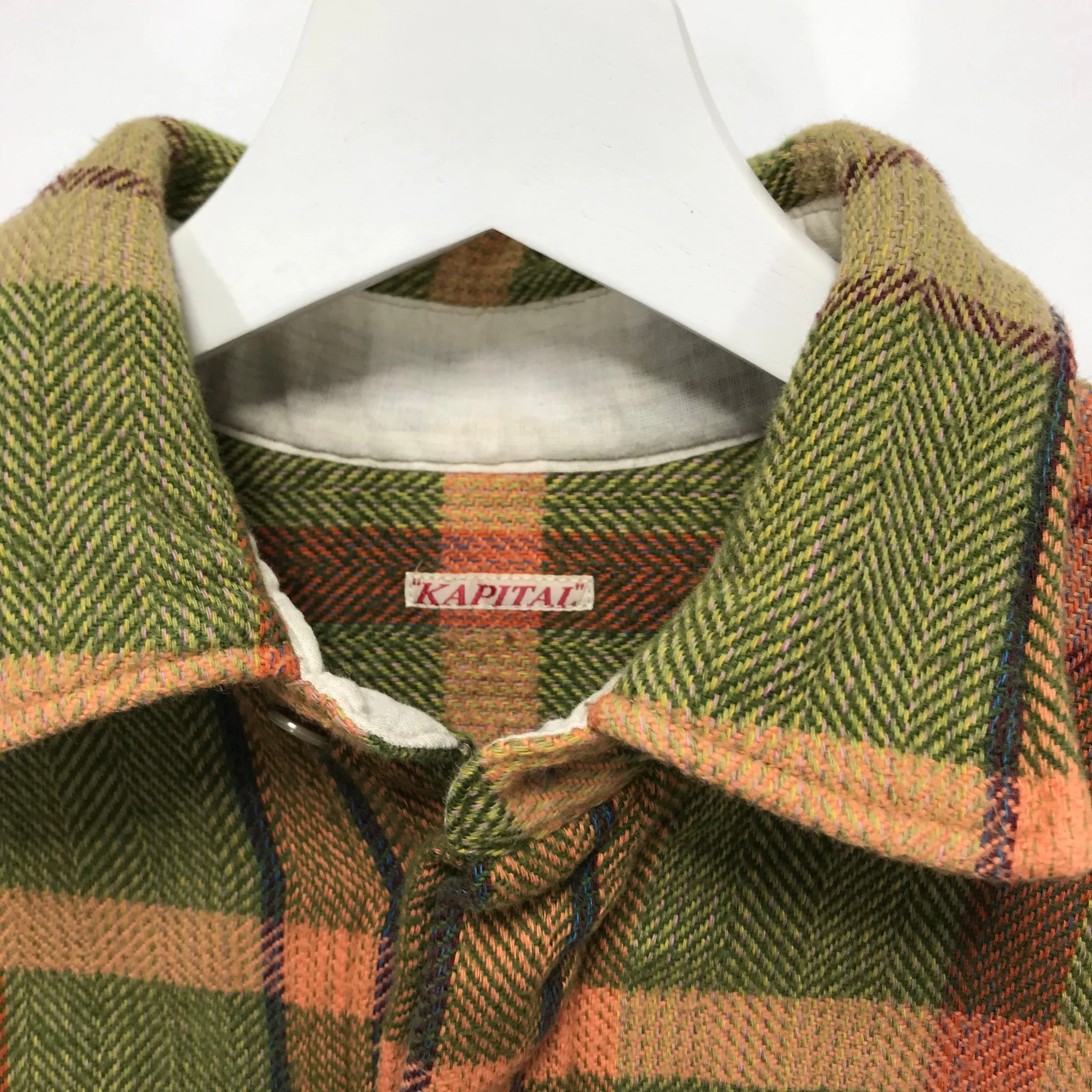 [S] Kapital Flannel L/S Shirt Green/Beige