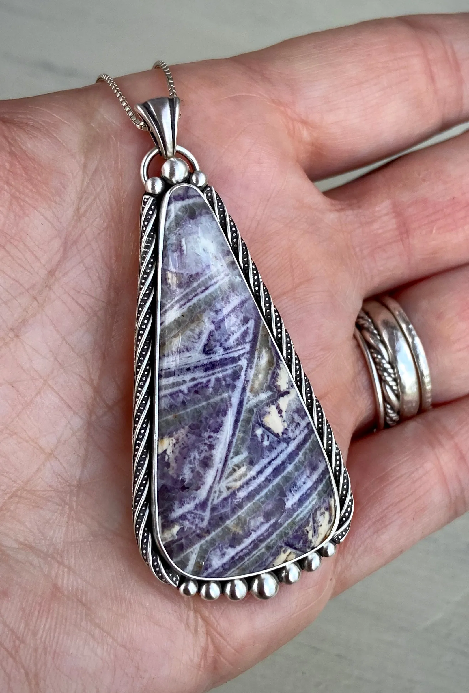 Sagenitic Fluorite Pendant