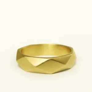 SALE! Large Faceted Wedding Band by Carla Caruso