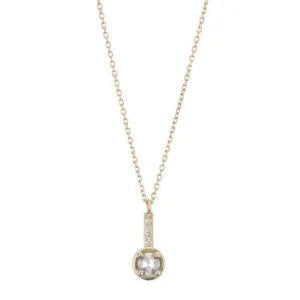 Salt and Pepper Diamond Drop Necklace