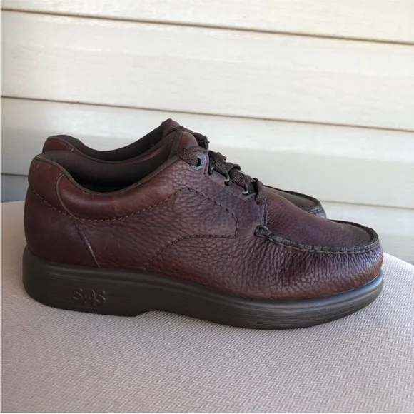 SAS Men's Casuals Bout Time Lace Up Brown Leather Loafer Shoes  7M