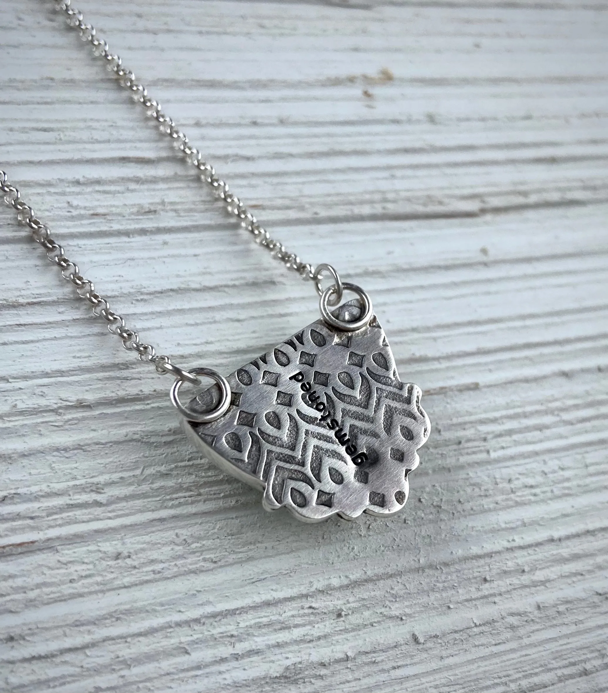 Saturn Chalcedony Necklace