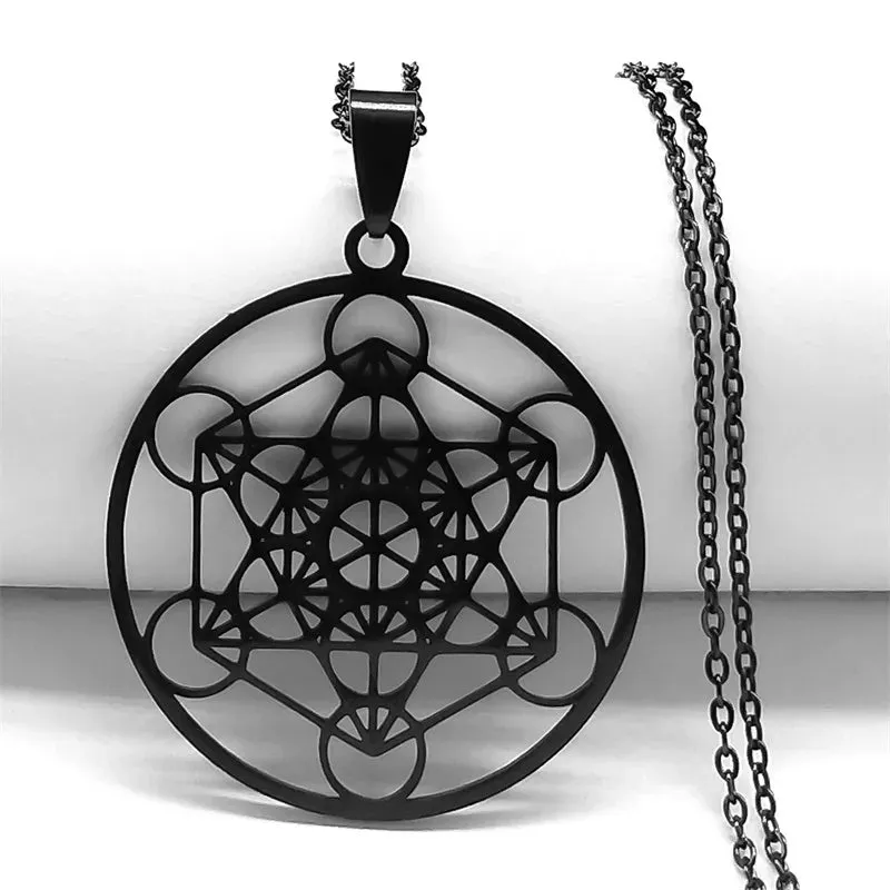 Seven Archangels Amulet Stainless Steel Necklace - The Ultimate Gothic Talisman for Protection and Guidance