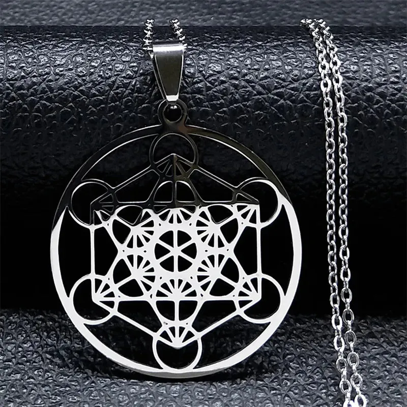 Seven Archangels Amulet Stainless Steel Necklace - The Ultimate Gothic Talisman for Protection and Guidance