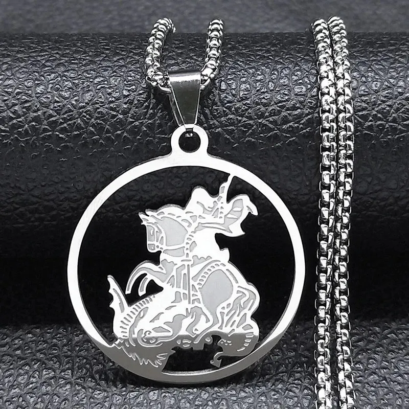 Seven Archangels Amulet Stainless Steel Necklace - The Ultimate Gothic Talisman for Protection and Guidance
