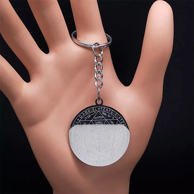 Seven Archangels Amulet Stainless Steel Necklace - The Ultimate Gothic Talisman for Protection and Guidance