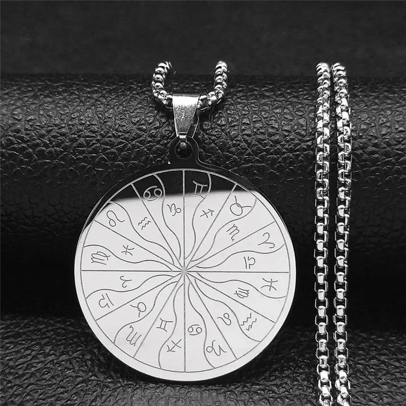 Seven Archangels Amulet Stainless Steel Necklace - The Ultimate Gothic Talisman for Protection and Guidance