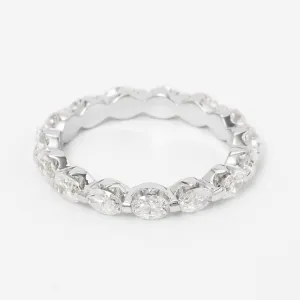 Shared Prong Oval East West Diamond Full Eternity Ring 