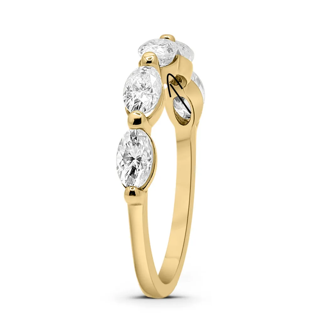 Shelly | Oval Lab GrownDiamonds Wedding Band