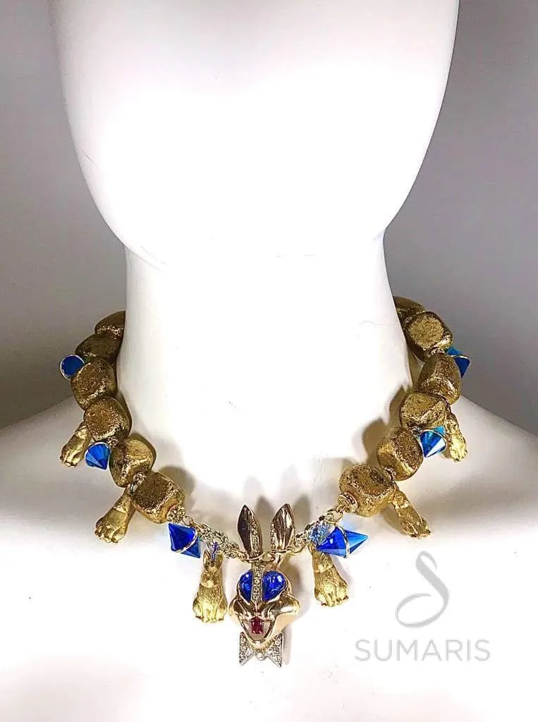 SILLY RABBIT OOAK STATEMENT NECKLACE