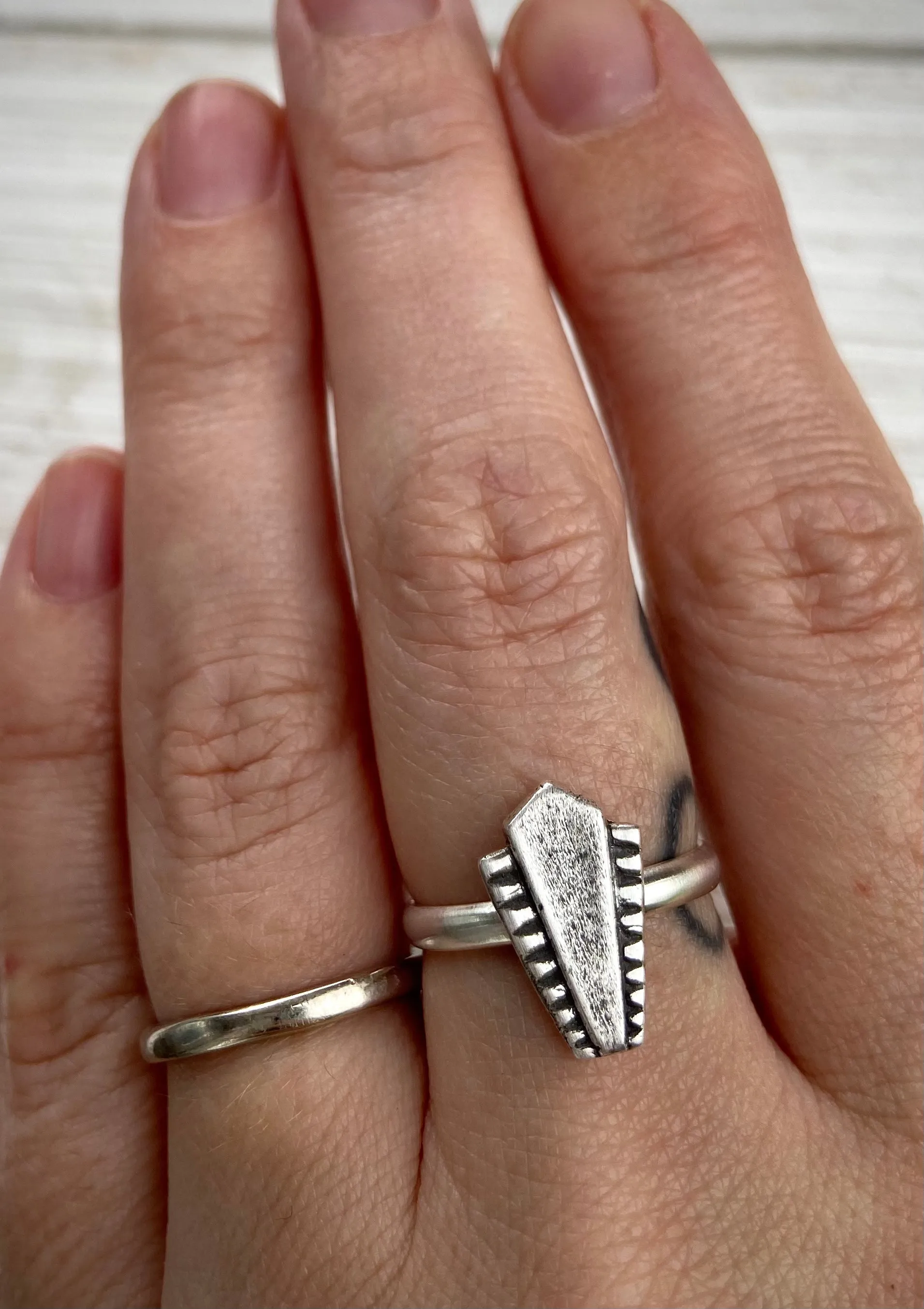 Silver Coffin Ring