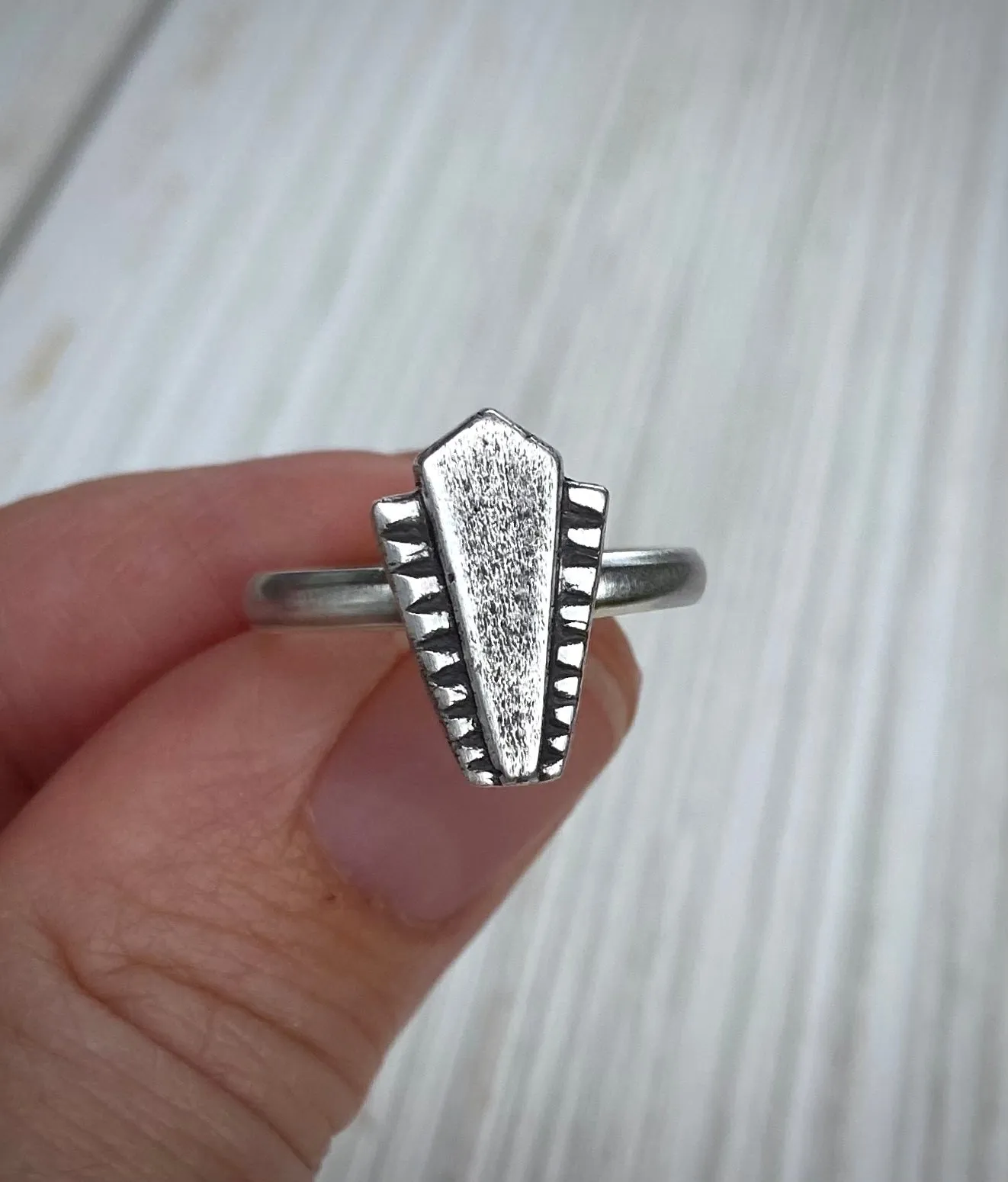 Silver Coffin Ring