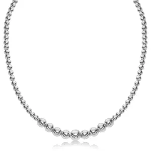 Silver Pearl Ball Necklace