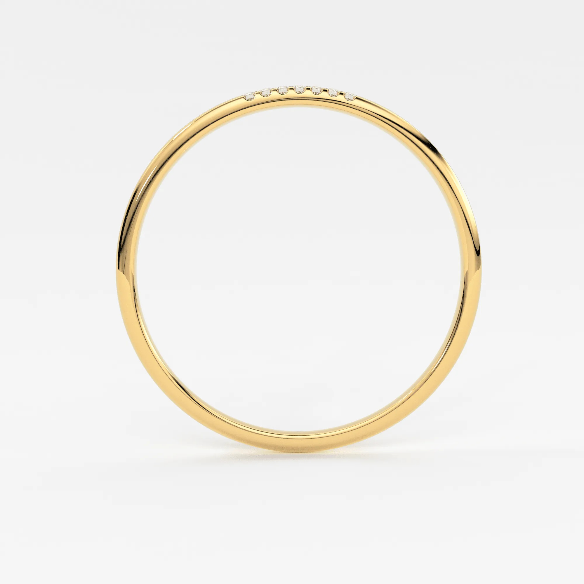 Simple Diamond Ring, Wedding Engagement Ring Diamond Eternity Minimalist 14k Solid Yellow Gold Micro Pave Wedding,Rose Gold Ultra Thin Band