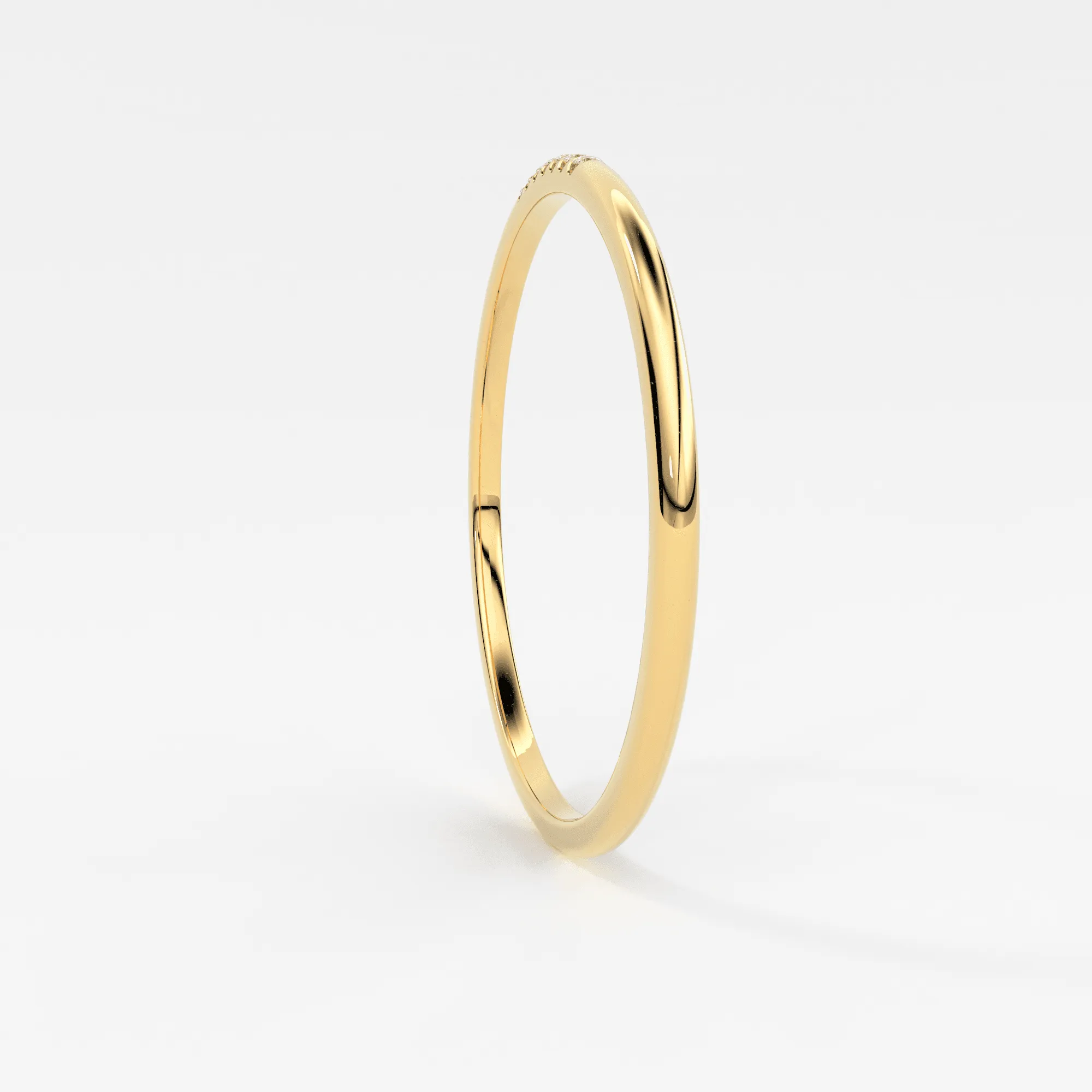 Simple Diamond Ring, Wedding Engagement Ring Diamond Eternity Minimalist 14k Solid Yellow Gold Micro Pave Wedding,Rose Gold Ultra Thin Band