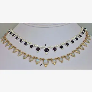 Simple elegant multi-gemstone necklaces