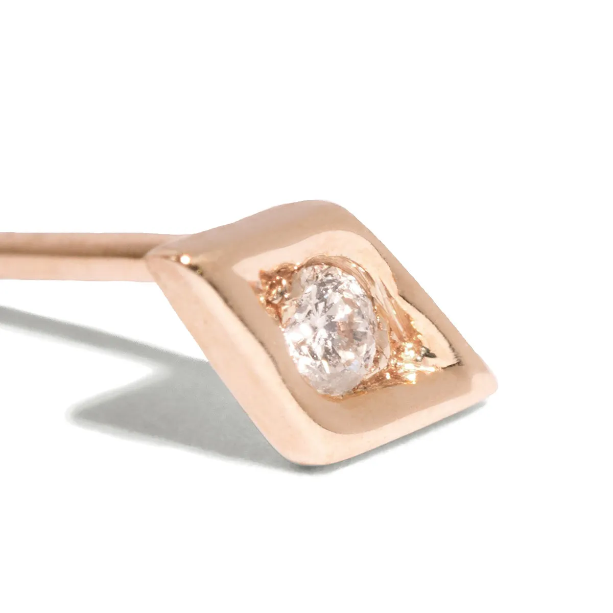 Single Diamond Eye Stud Earring