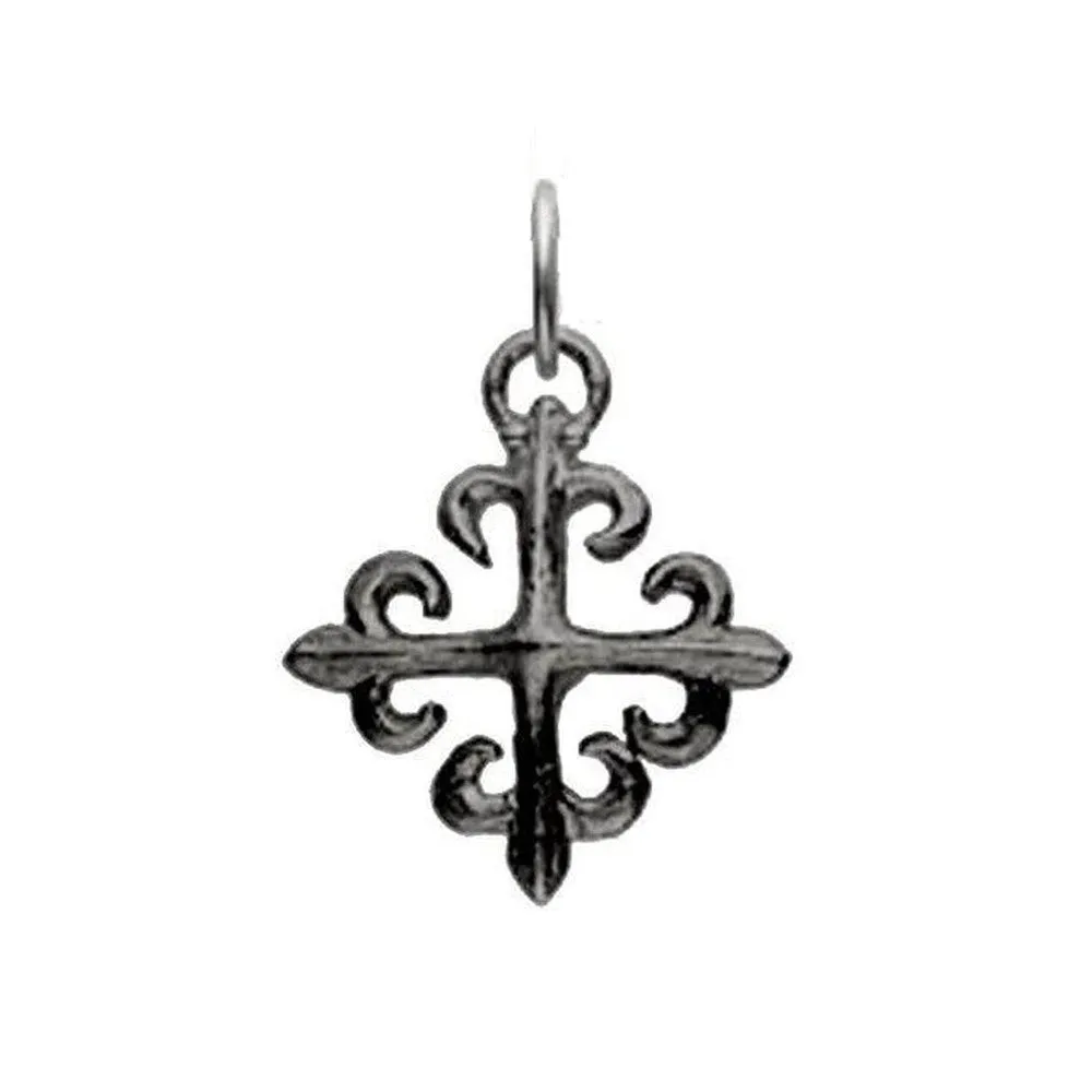 Small Sterling Silver Fleur de Lis Cross