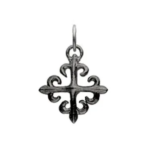 Small Sterling Silver Fleur de Lis Cross