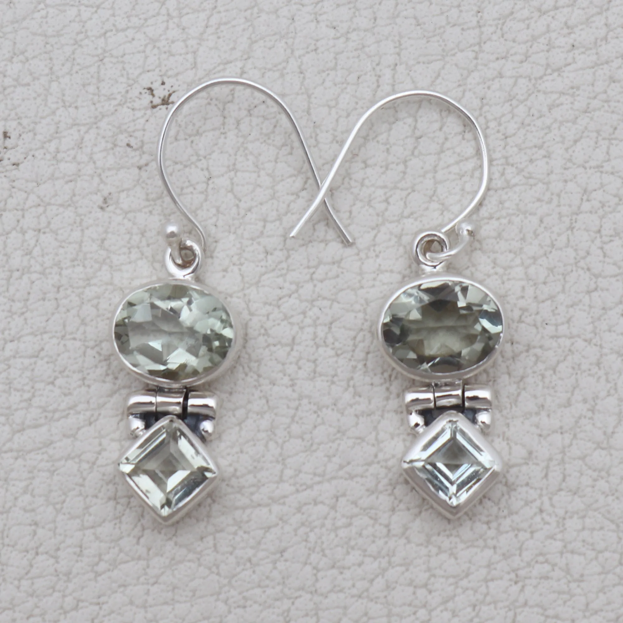Smoky Quartz Silver Earrings