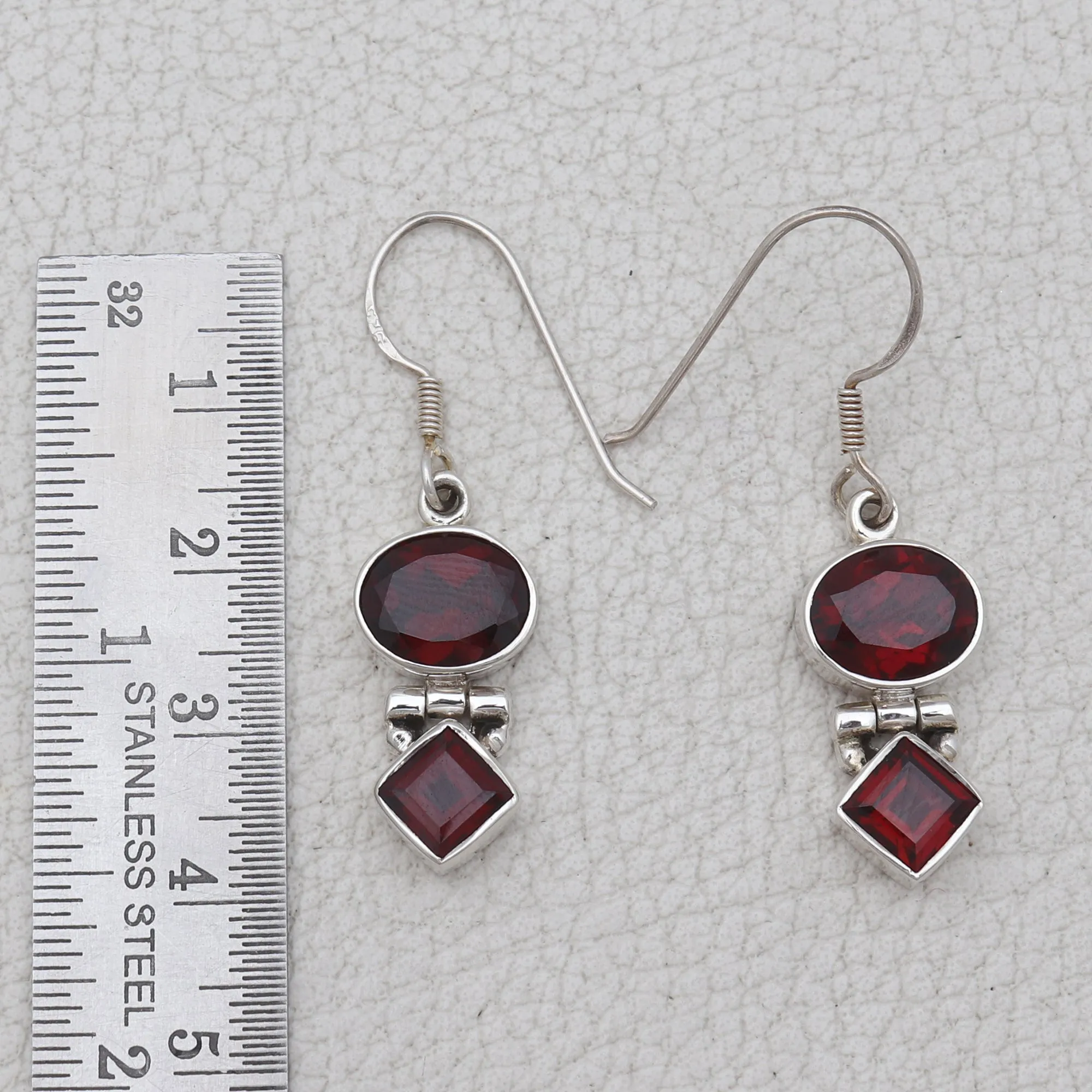 Smoky Quartz Silver Earrings