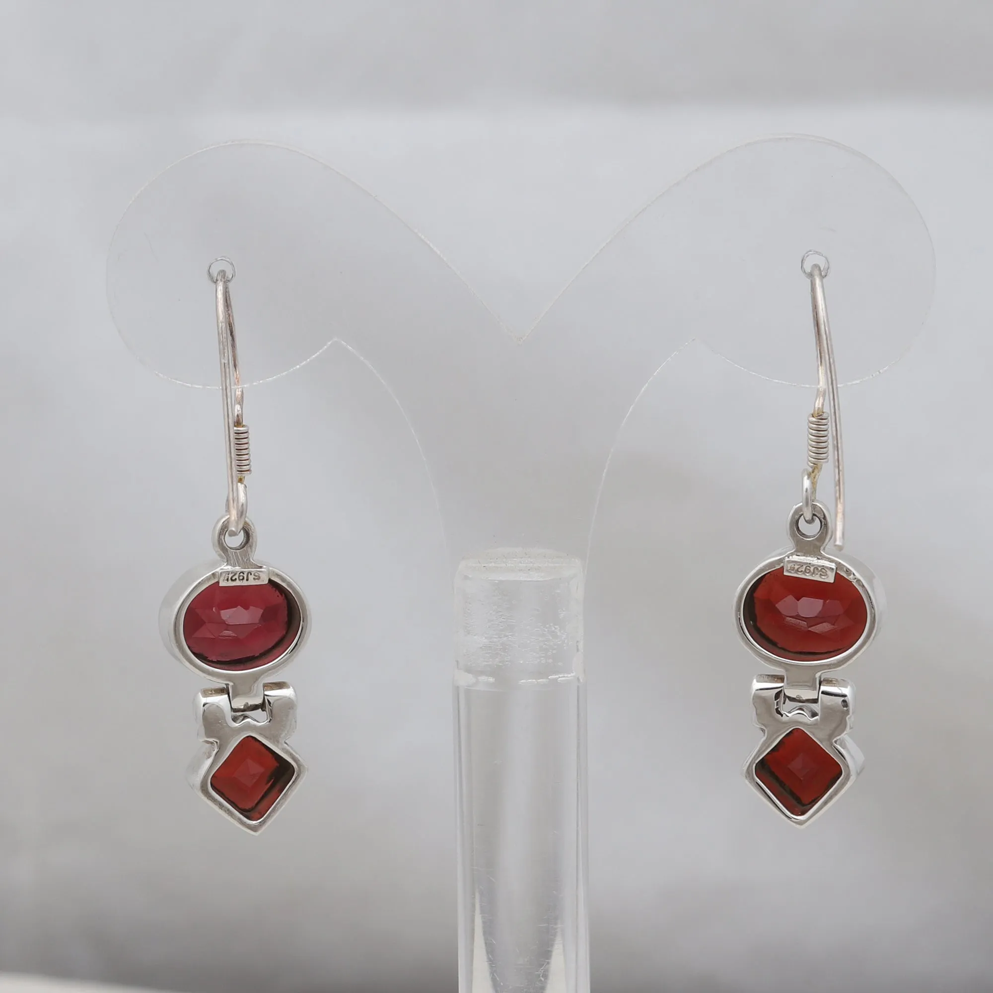 Smoky Quartz Silver Earrings