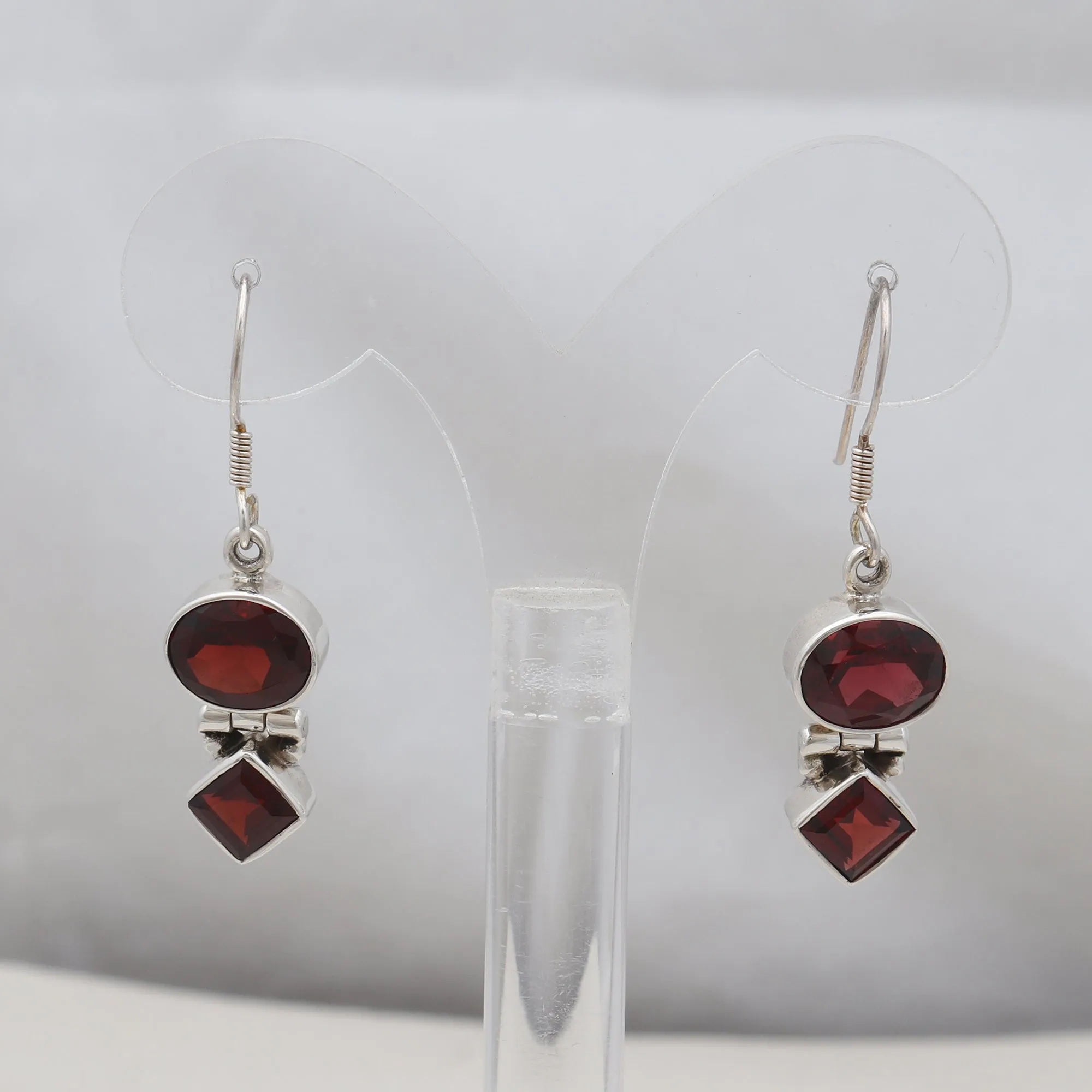 Smoky Quartz Silver Earrings