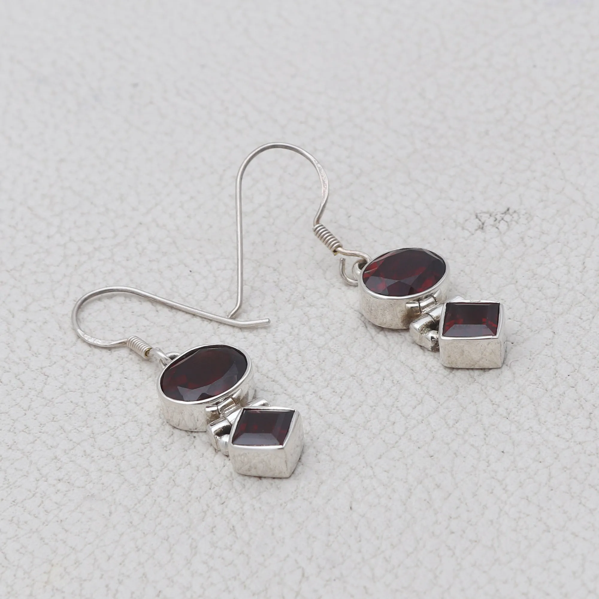 Smoky Quartz Silver Earrings