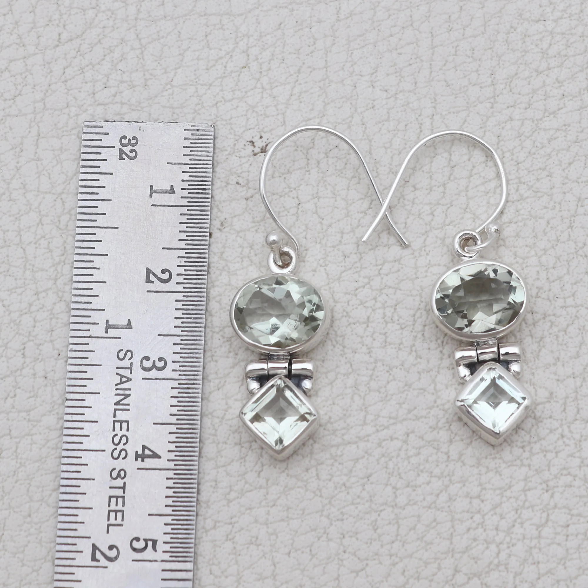 Smoky Quartz Silver Earrings