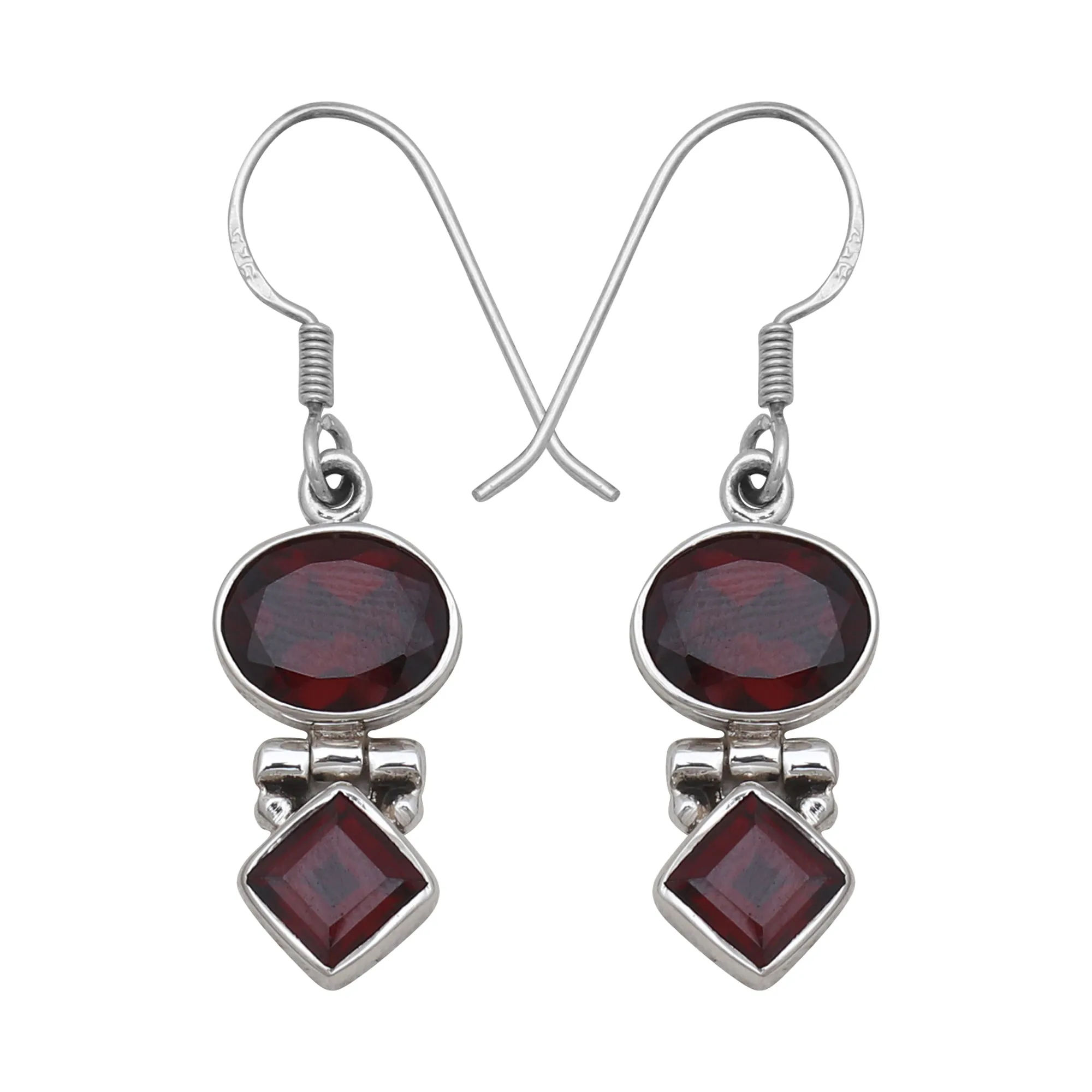Smoky Quartz Silver Earrings