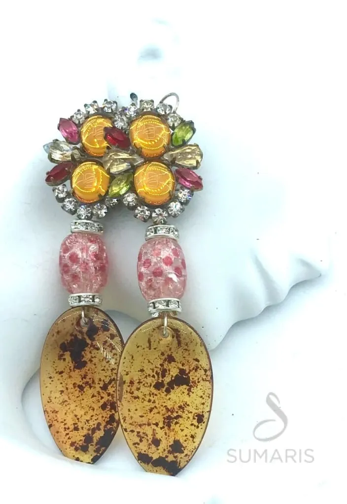 SNAZZY OOAK STATEMENT EARRINGS