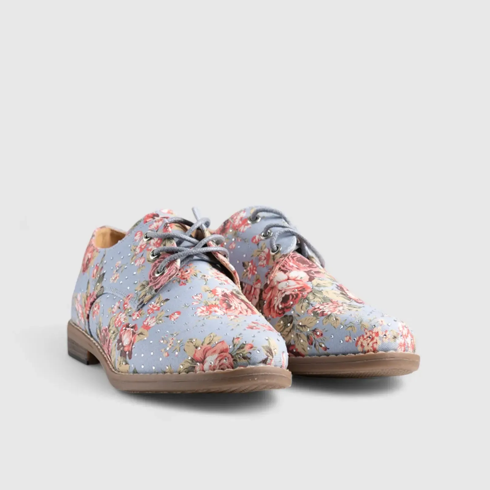 Soft Style Tywin Oxfords Denim Floral 01456
